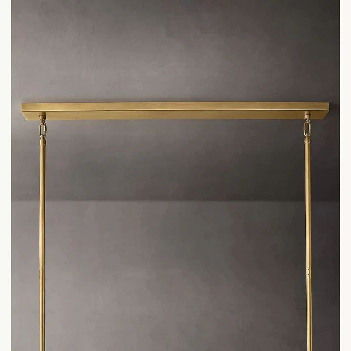 Vicky Smoke Glass Tiered Rectangular Chandelier 74" For Living Room