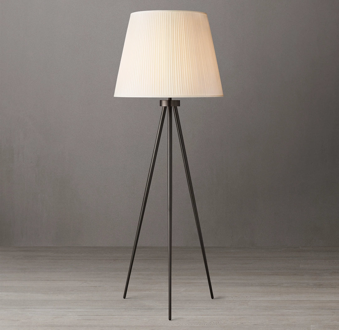 Reeva Pleated Silk Shade Floor Lamp