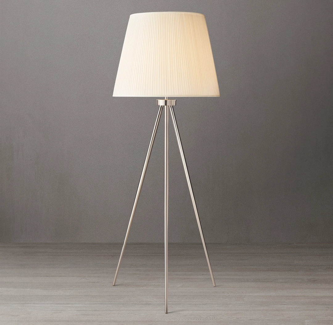 Reeva Pleated Silk Shade Floor Lamp