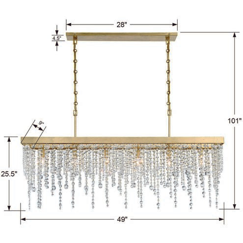 Willham Linear 6 Light Chandelier