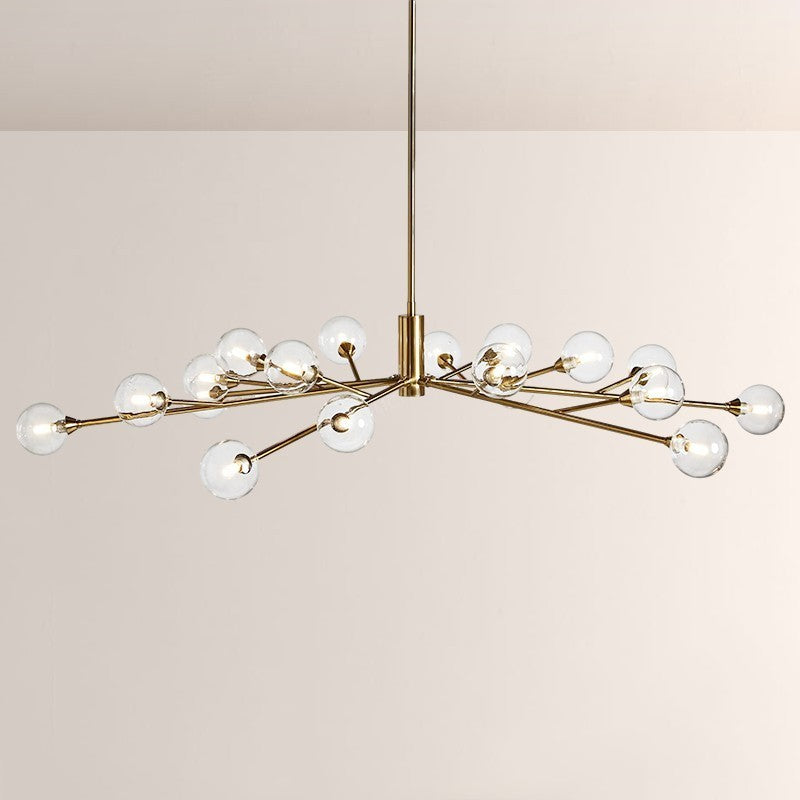 Apolo Glass Globe Round Chandelier