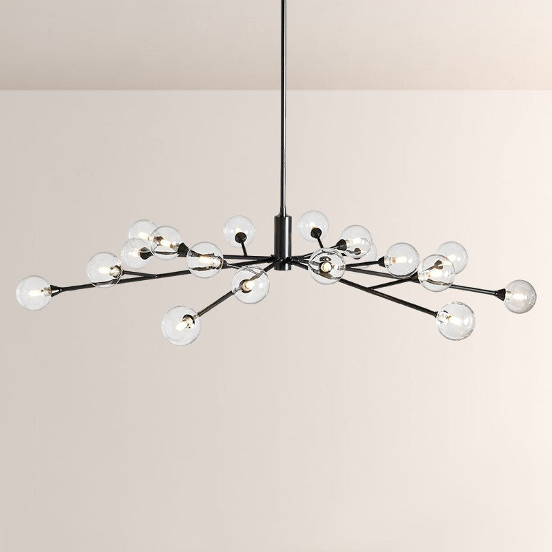 Apolo Glass Globe Round Chandelier