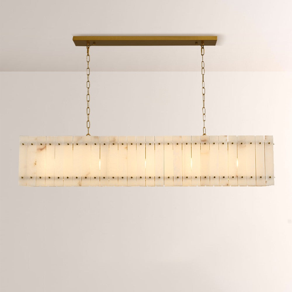 Aurgild Alabaster Linear Chandelier 54"