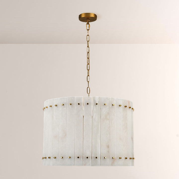Aurgild Alabaster Round Chandelier 22"