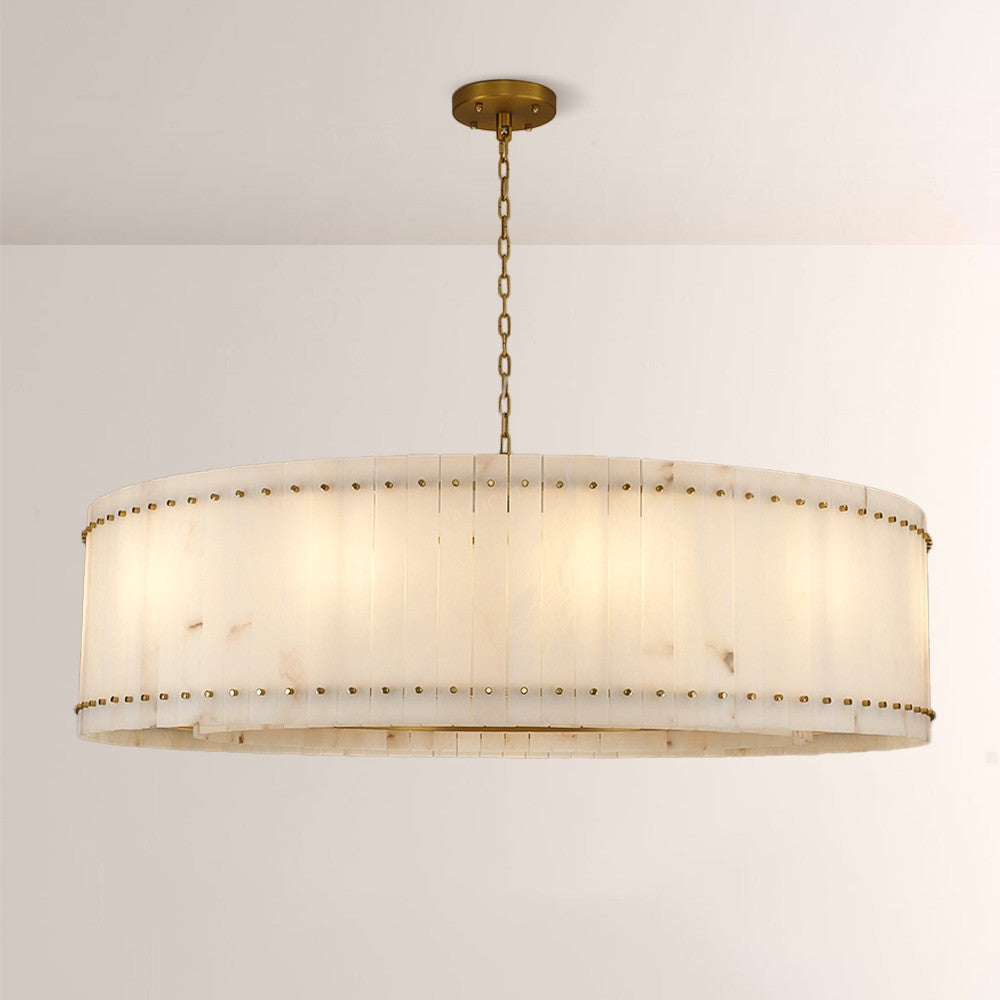 Aurgild Alabaster Round Chandelier 60"