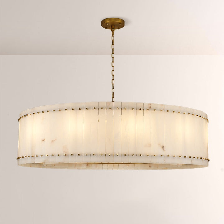 Aurgild Alabaster Round Chandelier 60"