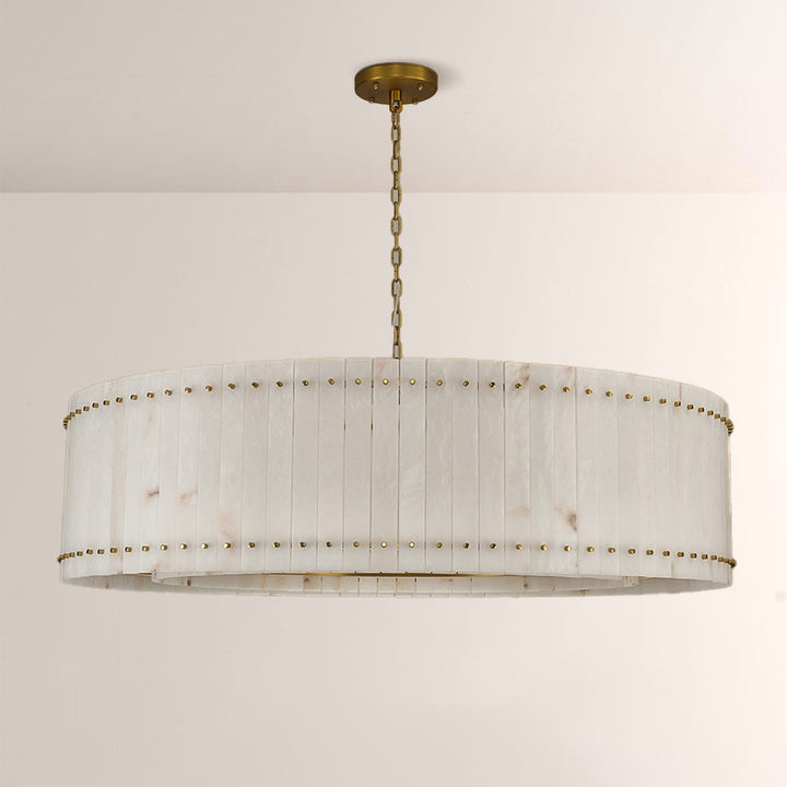 Aurgild Alabaster Round Chandelier 60"