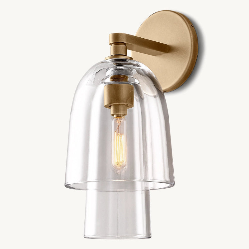 Bloom Clear Glass Flute Sconce
