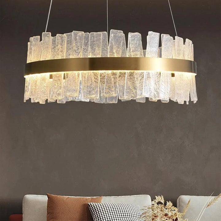 Flake Cross Crystal Round Chandelier