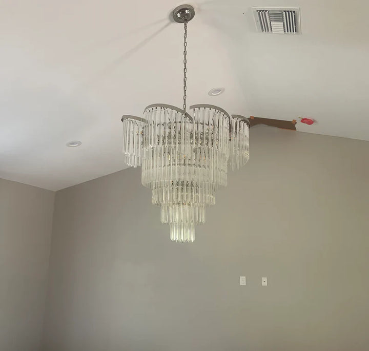 Twin Palms Round Crystal Chandelier