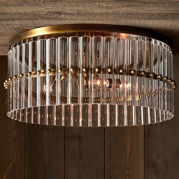 Miky Crystal Round Flush Mount