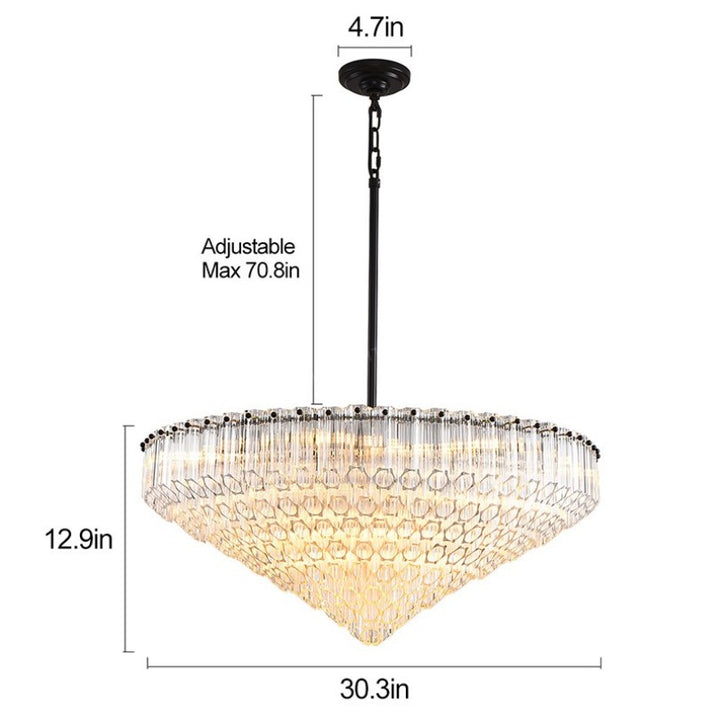 Oblique Plum Round Chandelier 30"D