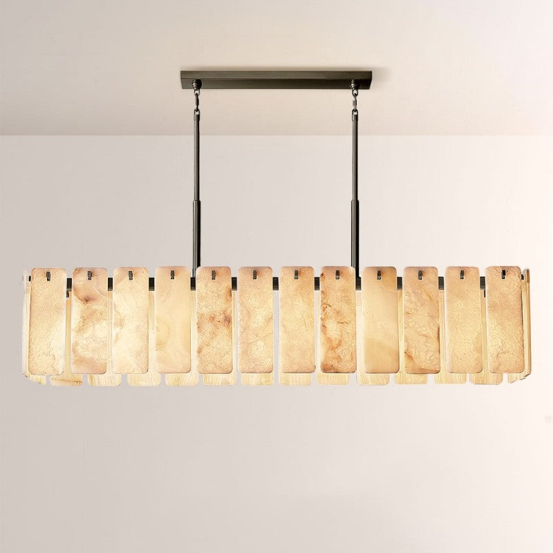 Belamette Onyx Rectangular Chandelier 72"W