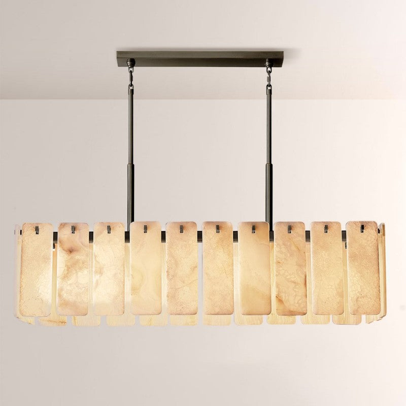 Belamette Onyx Rectangular Chandelier 60"W