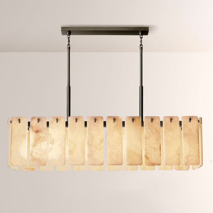 Belamette Onyx Rectangular Chandelier 60"W