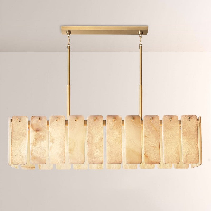 Belamette Onyx Rectangular Chandelier 60"W