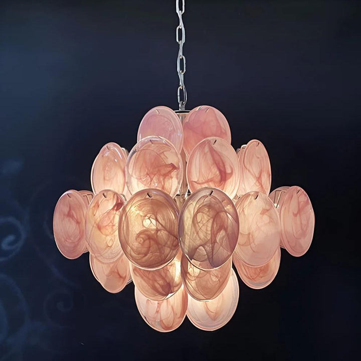 Pink Vintage Murano Glass Chandelier