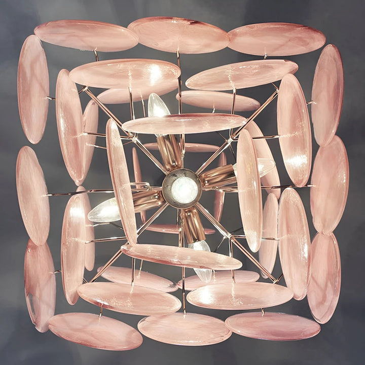 Pink Vintage Murano Glass Chandelier