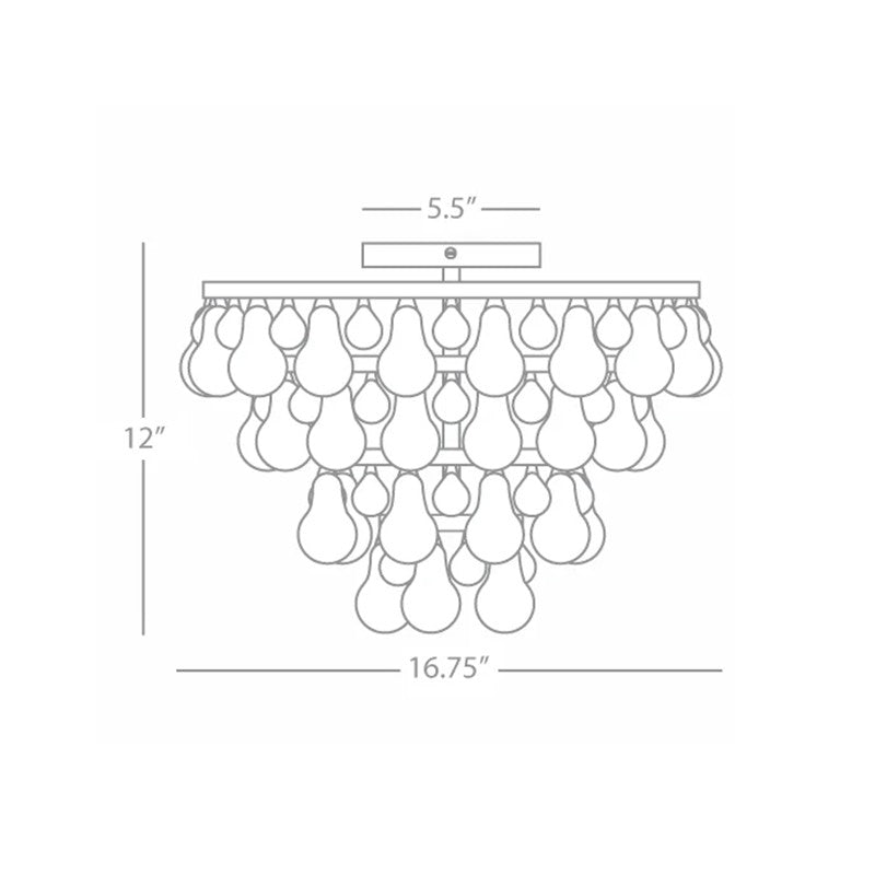 Abee Waterdrop Flushmount 17"