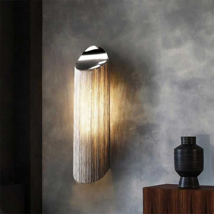 Alisa Plated Aluminum Tassel Long Wall Lamp