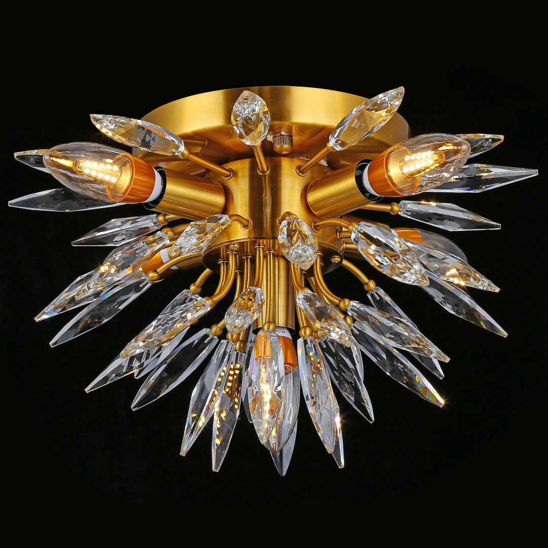 Lily Starburst Crystal Sputnik Flushmount