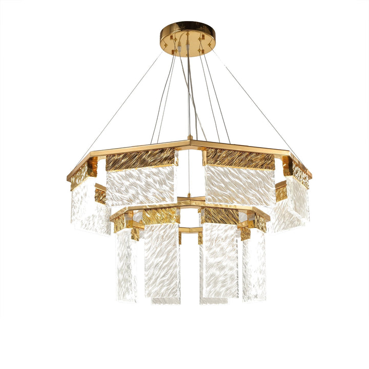 Aimee 2-Tier Round Down-Light Chandelier