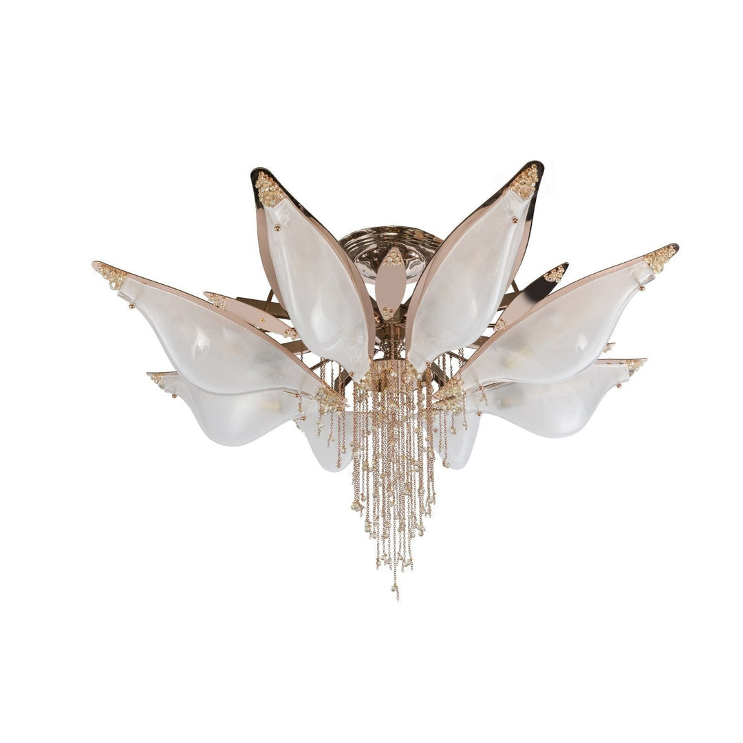 Aria Open-Flower Crystal Flushmount