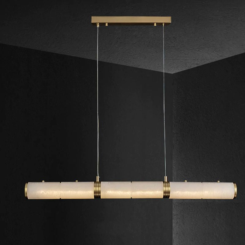 Alabaster Pillar Linear Chandelier