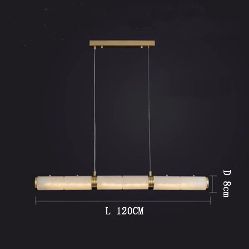 Alabaster Pillar Linear Chandelier