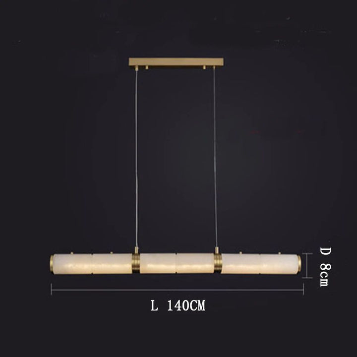 Alabaster Pillar Linear Chandelier