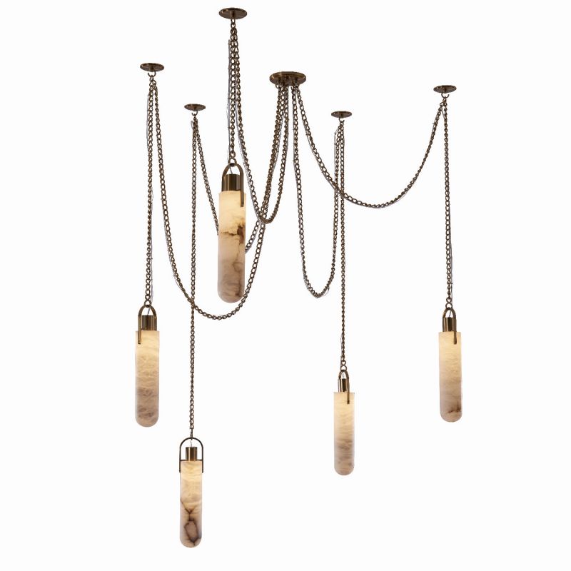 Devia Flint 5 Light Alabaster Chandelier