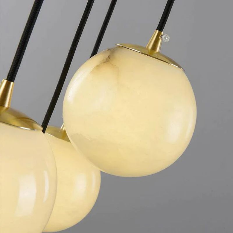 Alabaster Global Wavy Chandelier