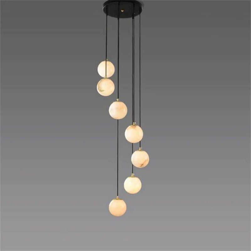 Alabaster Global Wavy Chandelier