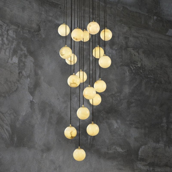 Alabaster Global Wavy Chandelier