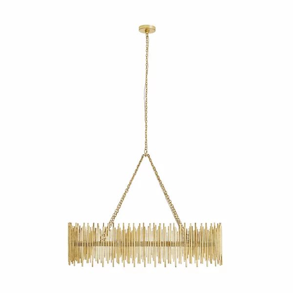 Althely 10 Lights Rectangle Pendant Chandelier