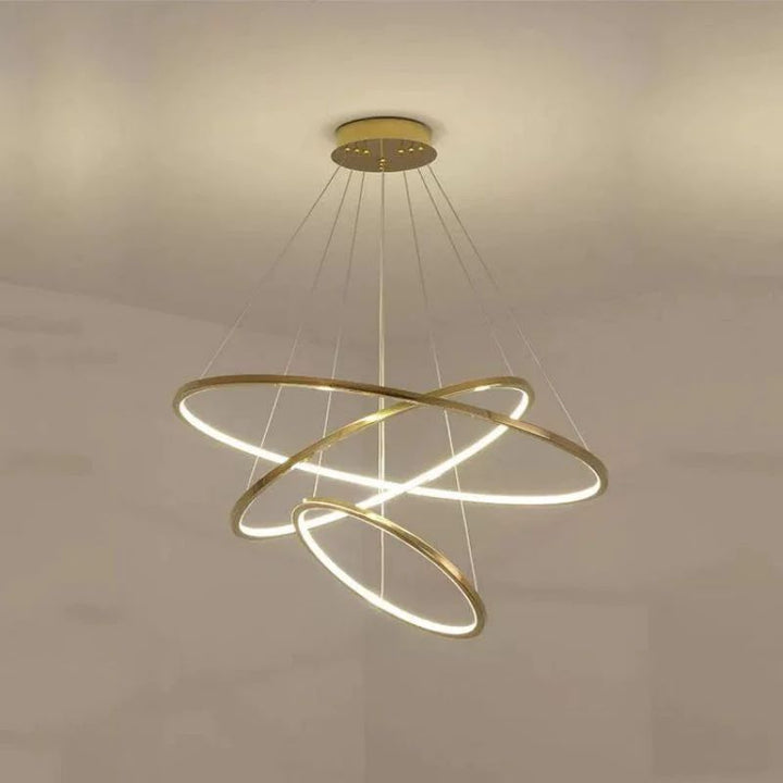 Amina Golden Rings Chandelier