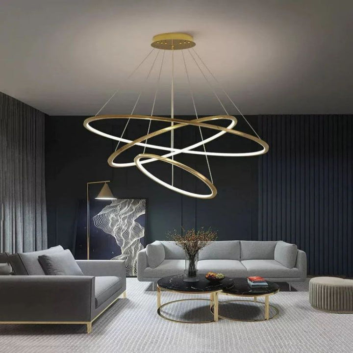 Amina Golden Rings Chandelier