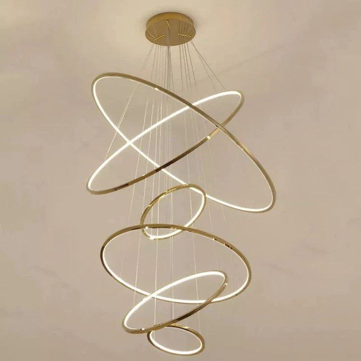 Amina Golden Rings Chandelier