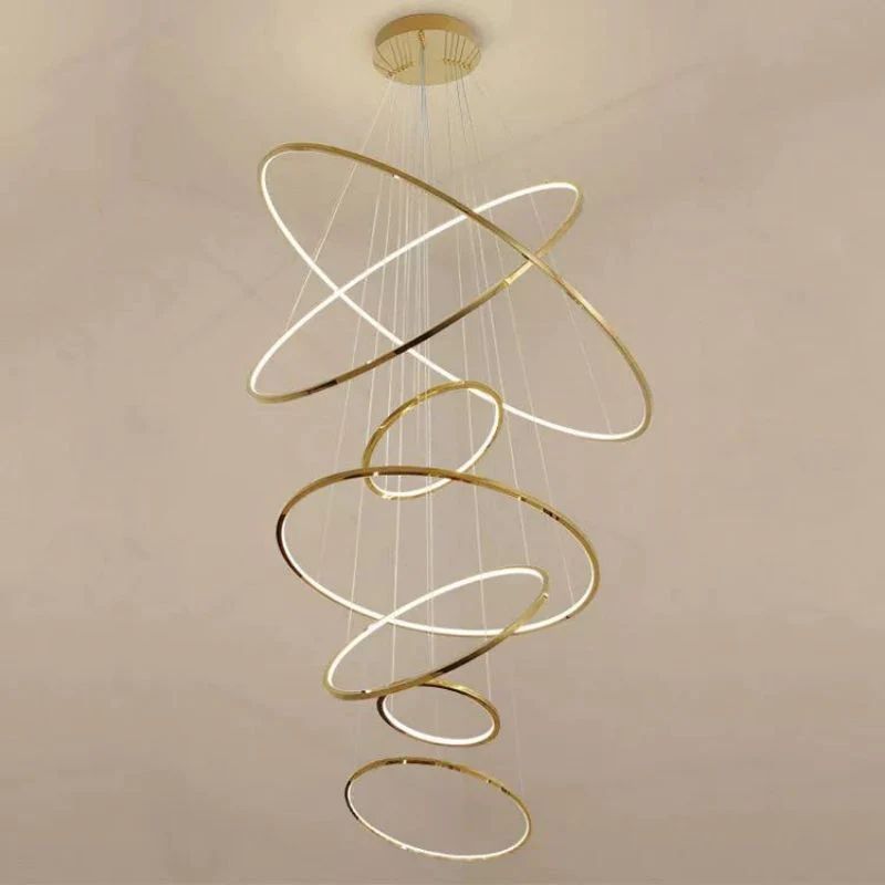 Amina Golden Rings Chandelier