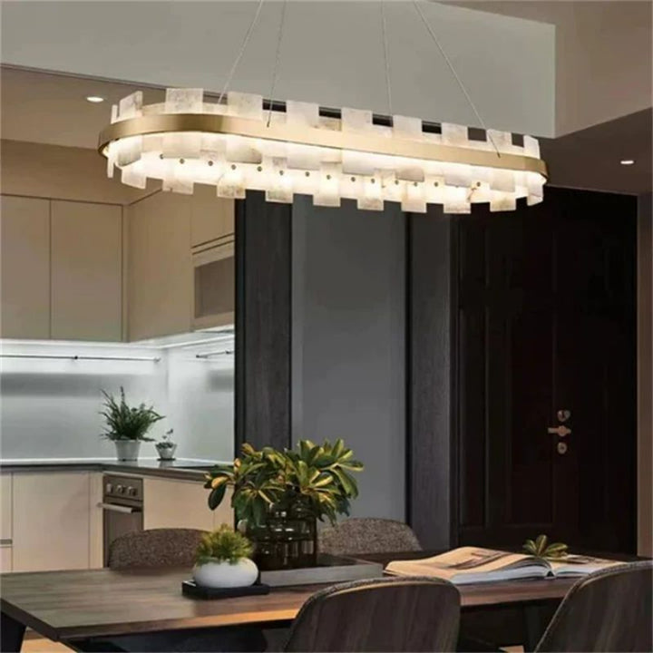 Alabaster Glo Modern Chandelier