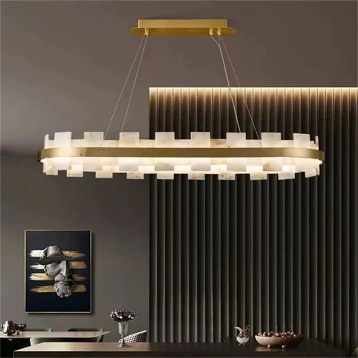 Alabaster Glo Modern Chandelier