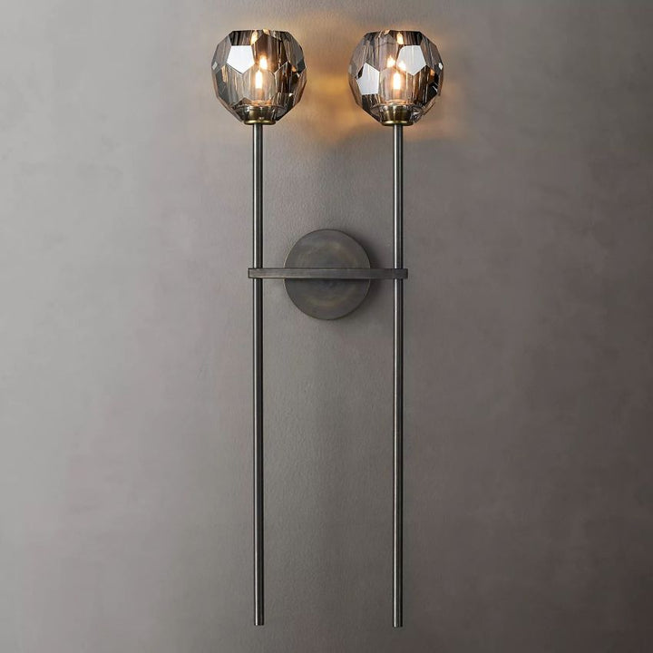 Crysball Grand Double Sconce