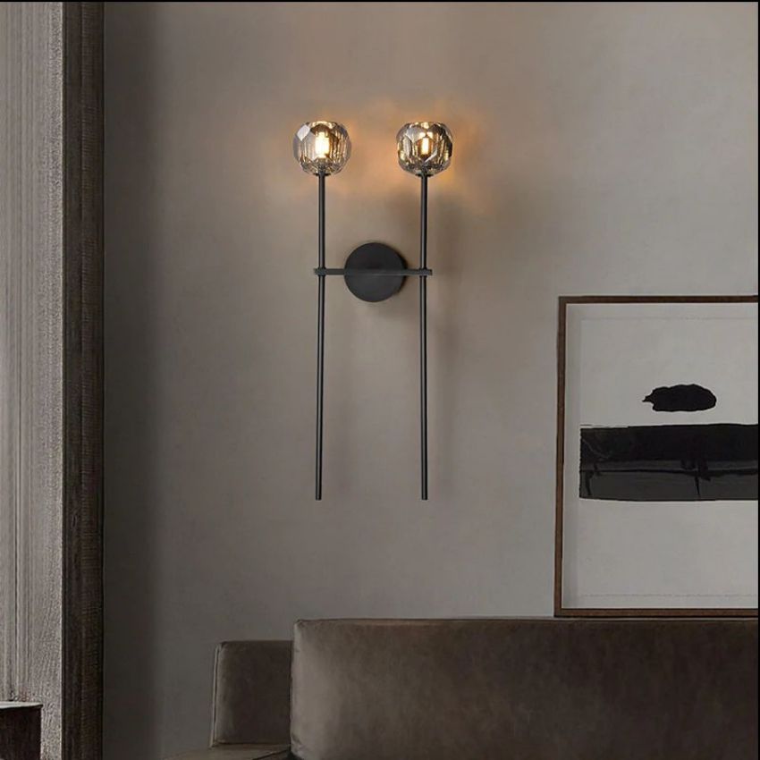 Crysball Grand Double Sconce