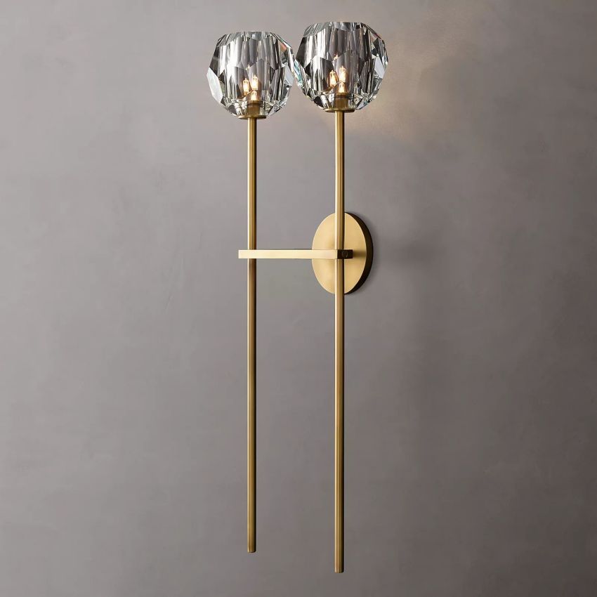 Crysball Grand Double Sconce