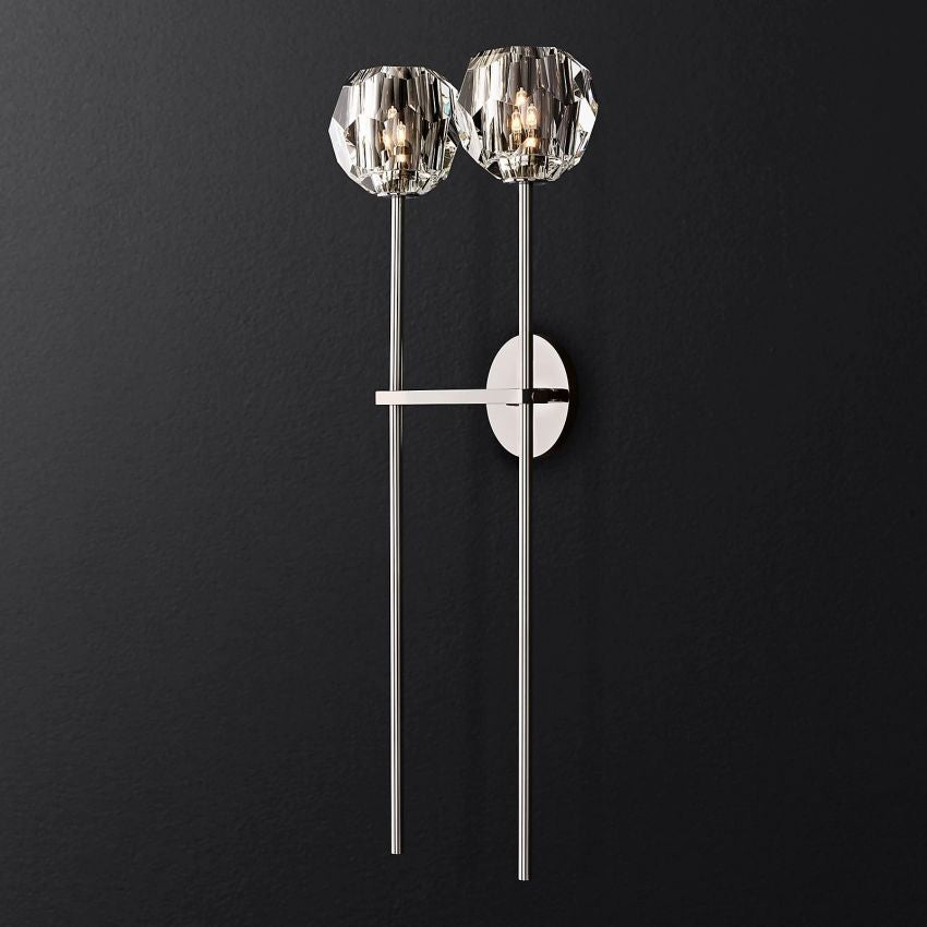 Crysball Grand Double Sconce