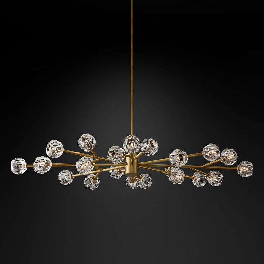 Crysball Oval Chandelier 72"