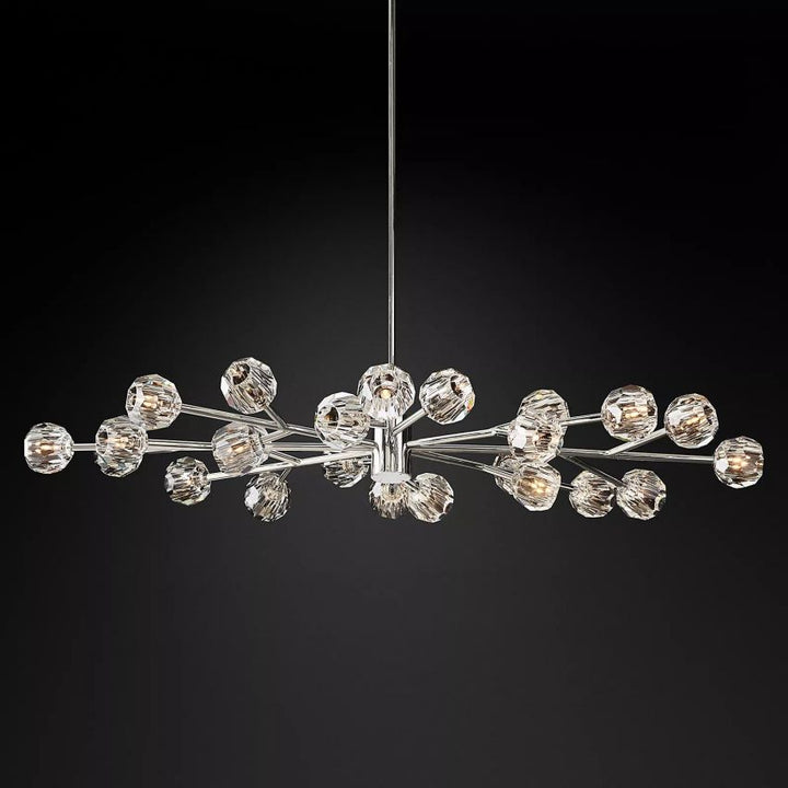 Crysball Oval Chandelier 72"