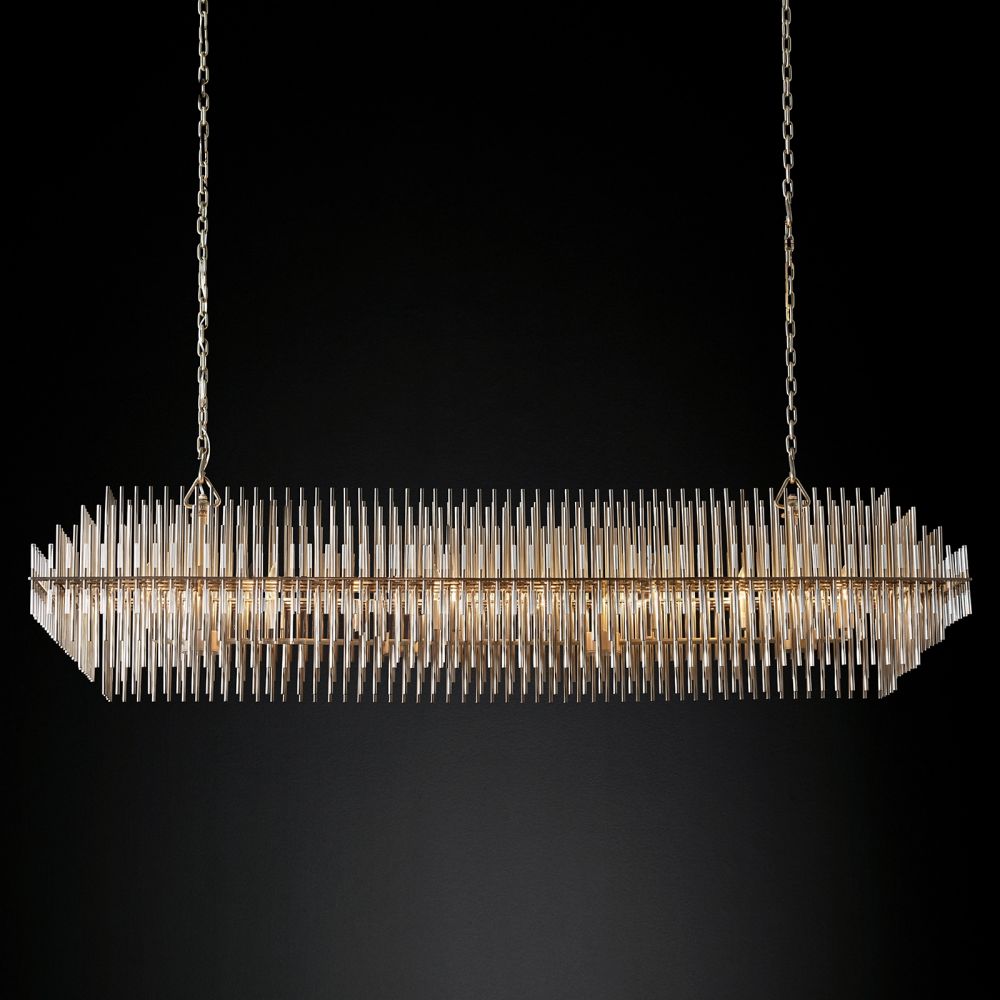 Bossy Rectangle Chandelier 54"