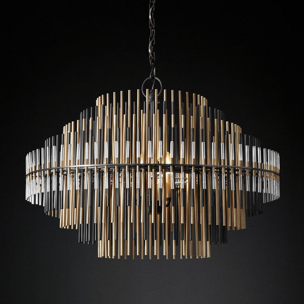 Bossy Brass Round Chandelier