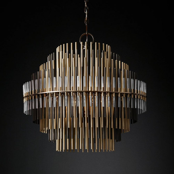 Bossy Brass Round Chandelier